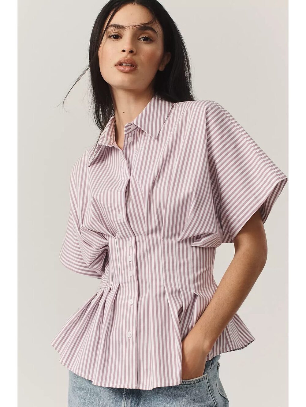 EXQUISE Tobie Pleated Blouse